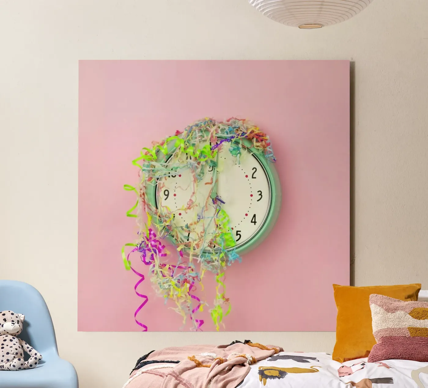 Clock Confetti forex-plaat van Juj Winn