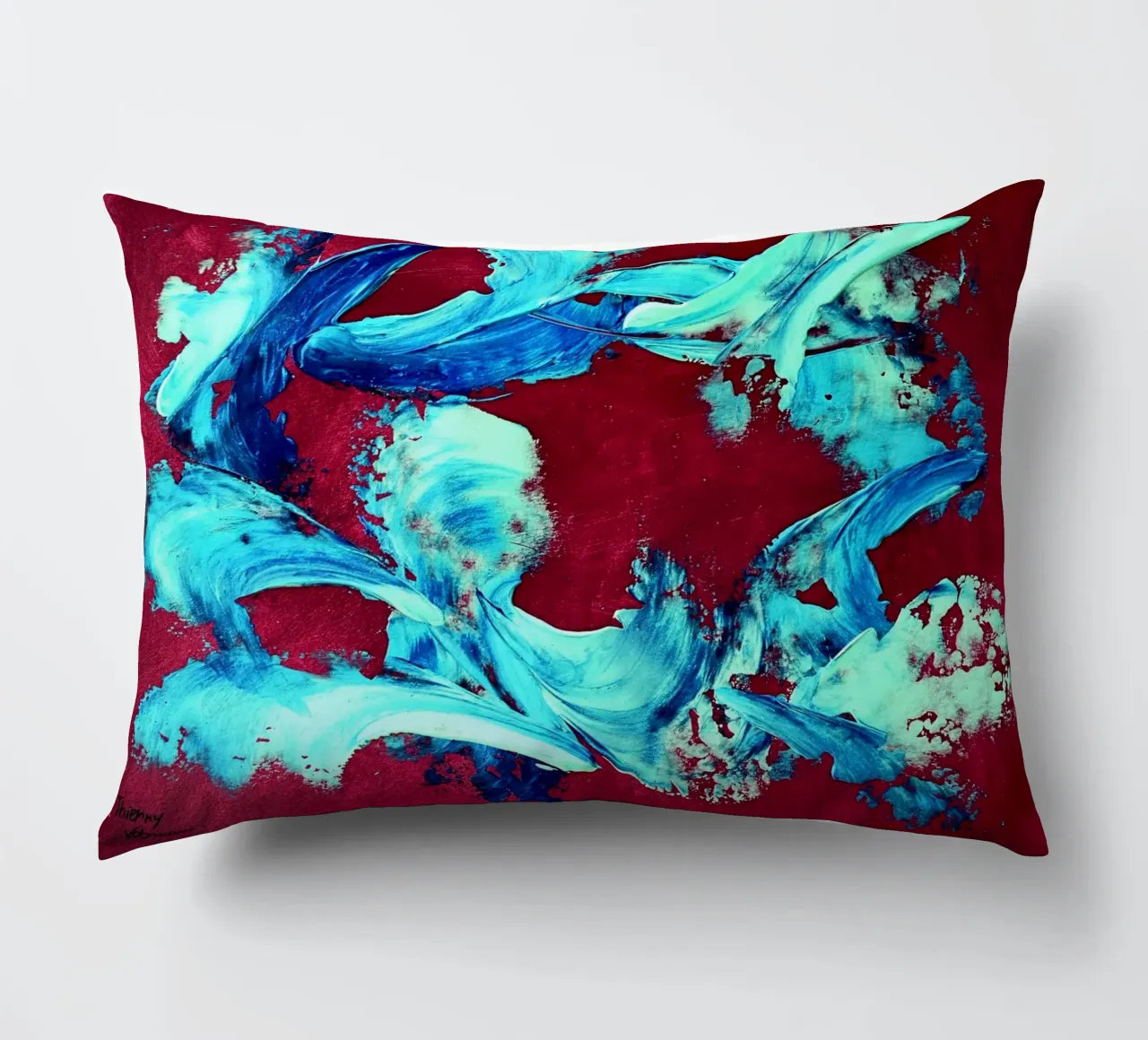 IDEAL GIFT 143 cuscino da Thierry Vobmann Abstract painting