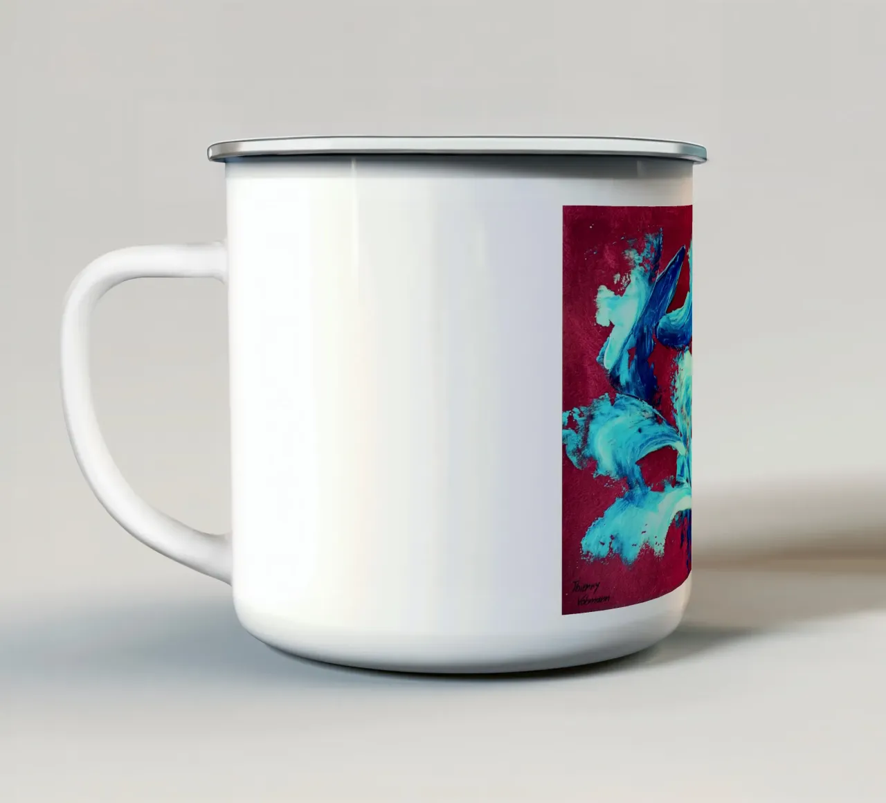 IDEAL GIFT 143 tazza in smalto da Thierry Vobmann Abstract painting