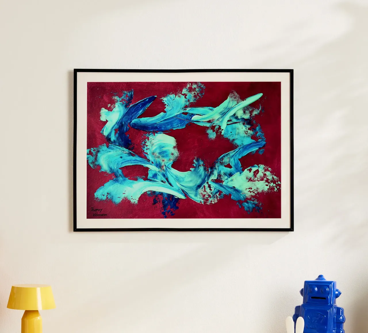 IDEAL GIFT 143 poster con telaio in plastica da Thierry Vobmann Abstract painting