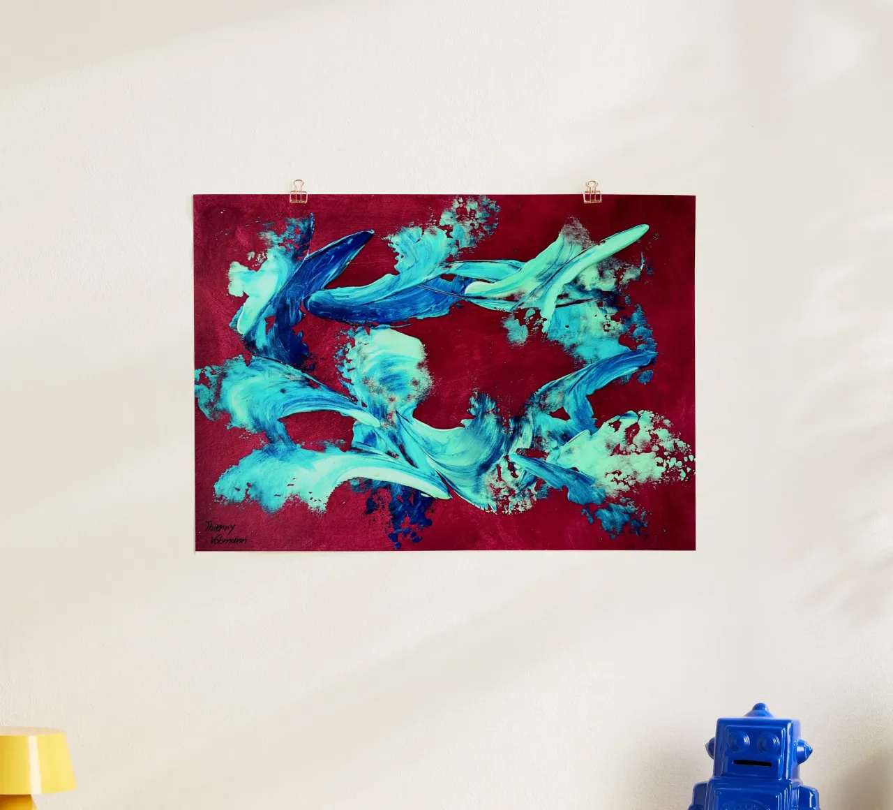 IDEAL GIFT 143 poster con telaio in plastica da Thierry Vobmann Abstract painting