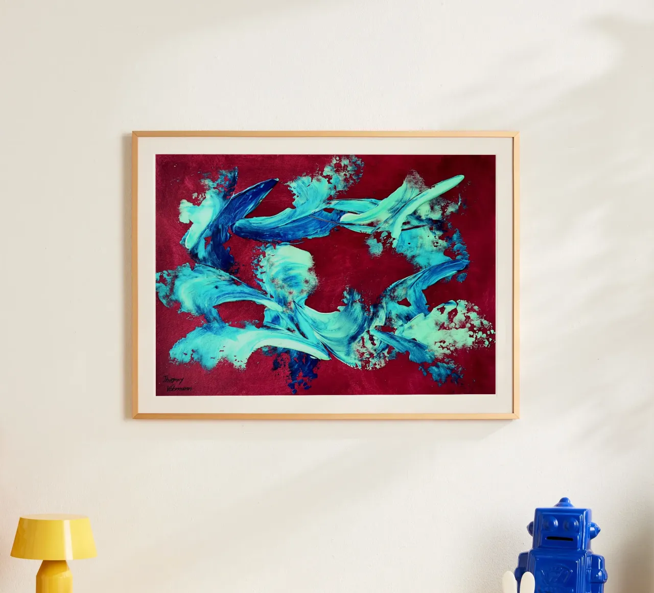 IDEAL GIFT 143 poster con telaio in plastica da Thierry Vobmann Abstract painting