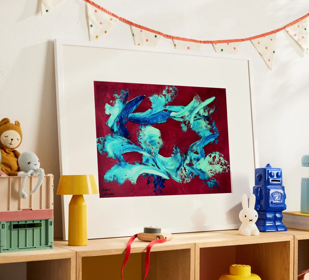 IDEAL GIFT 143 poster con telaio in plastica da Thierry Vobmann Abstract painting