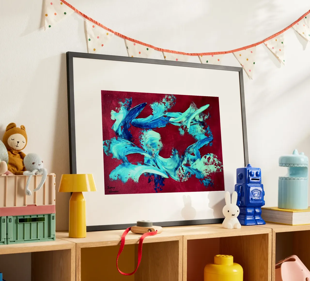 IDEAL GIFT 143 poster con telaio in plastica da Thierry Vobmann Abstract painting