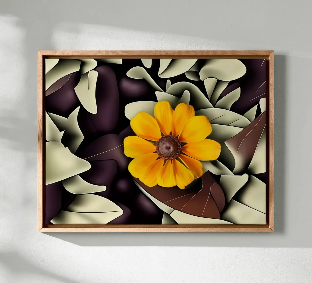 Blumen_1 tela con Cornice a cassetta da Abstract Art by LK