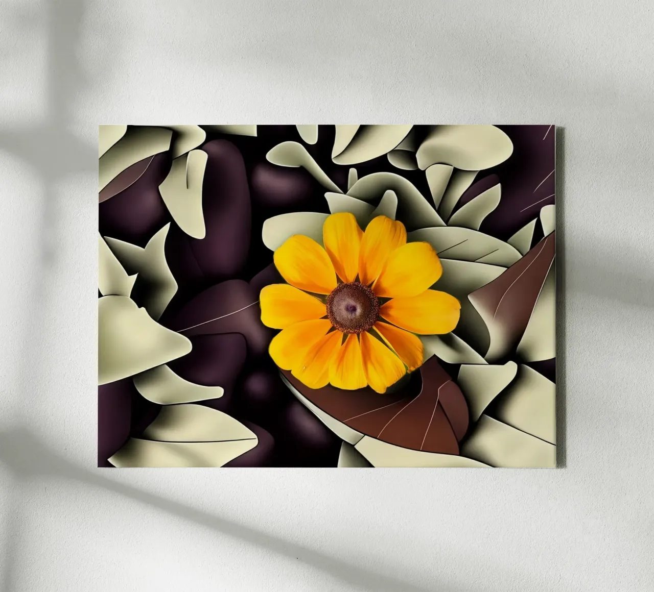 Blumen_1 tela con Cornice a cassetta da Abstract Art by LK