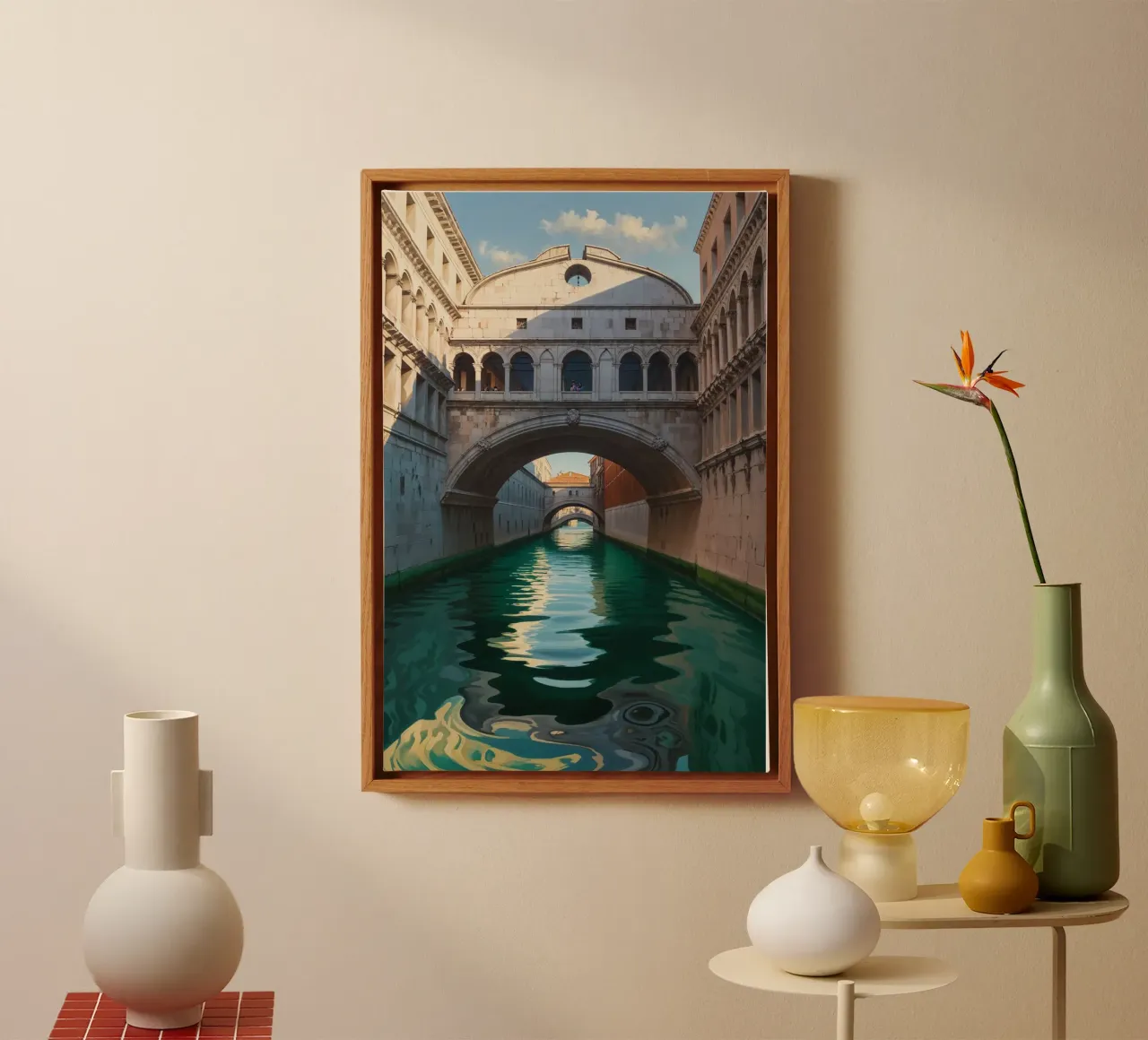 Sunlit Serenity at the Bridge of Sighs tela da AlbertKlee