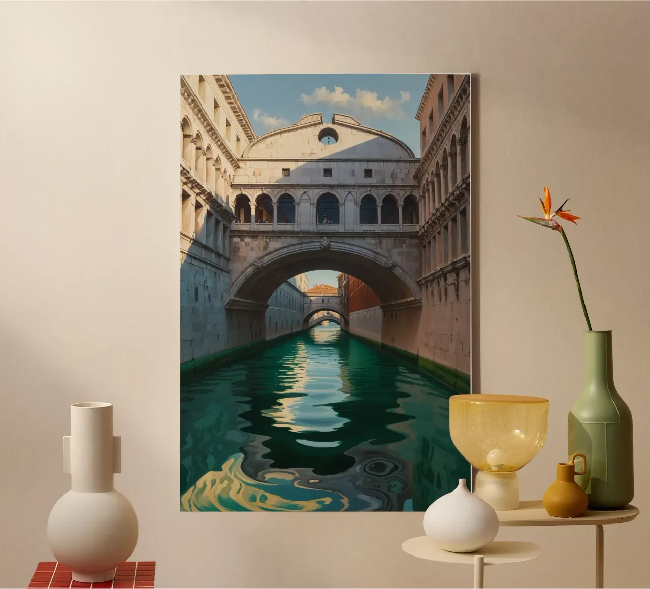 Sunlit Serenity at the Bridge of Sighs tela da AlbertKlee