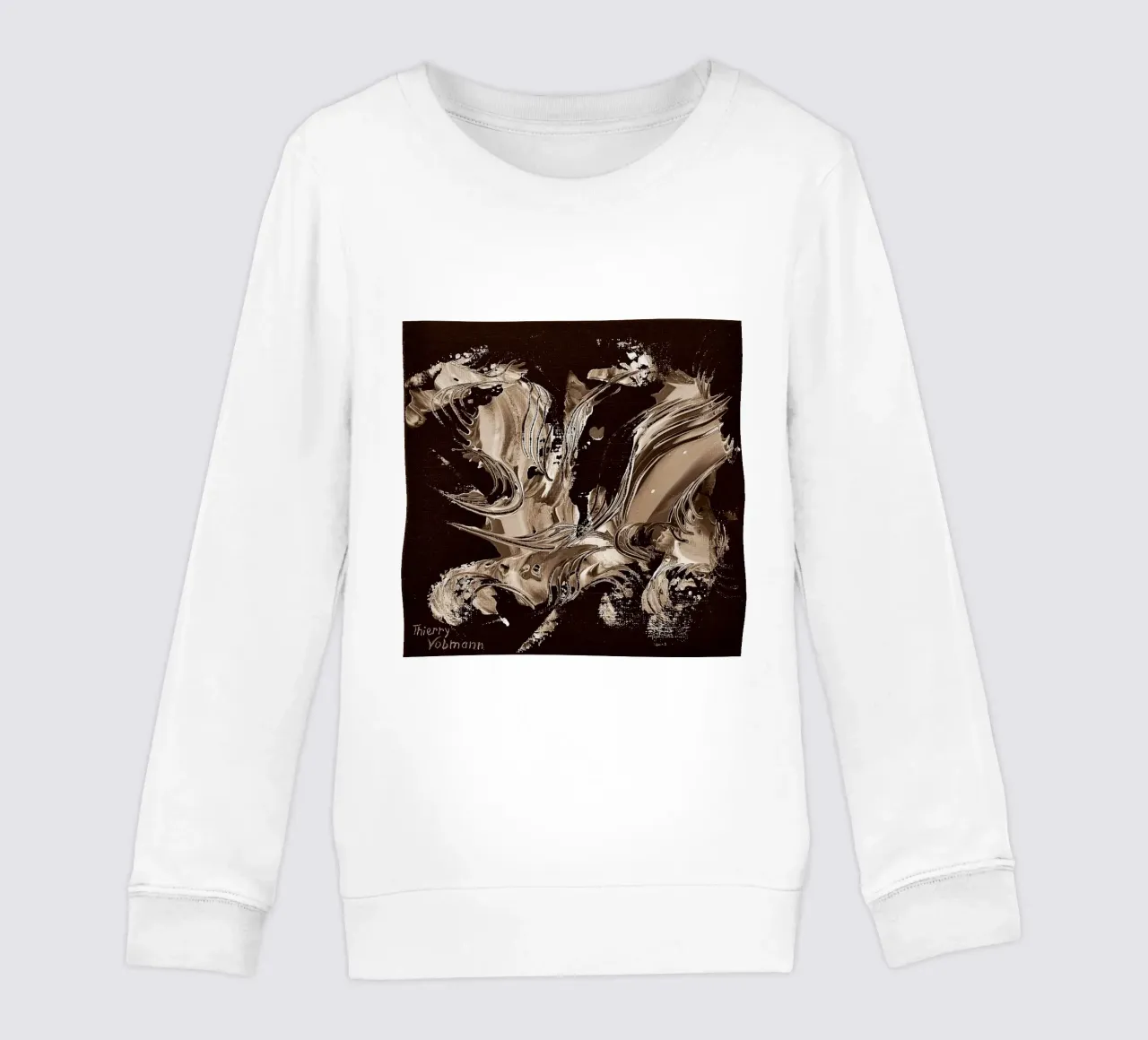 SEPIA 8 kids sweatshirt by Thierry Vobmann Abstract painting