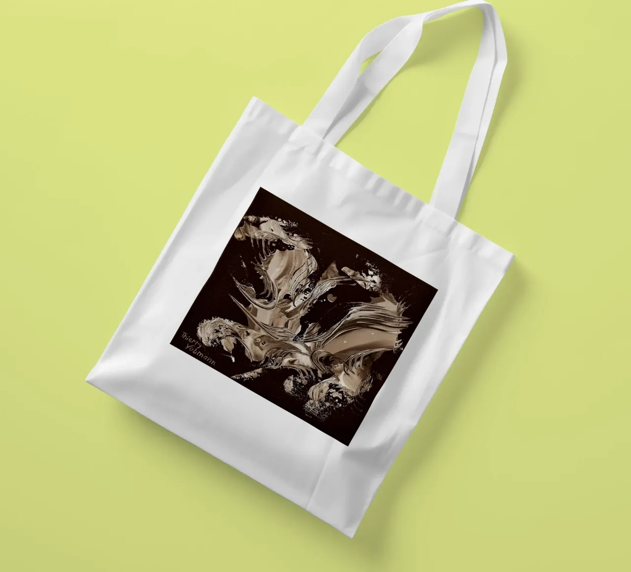 SEPIA 8 tote bag by Thierry Vobmann Abstract painting