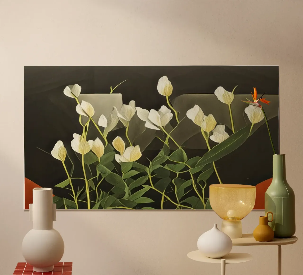 Blumen_4 poster con telaio in plastica da Abstract Art by LK