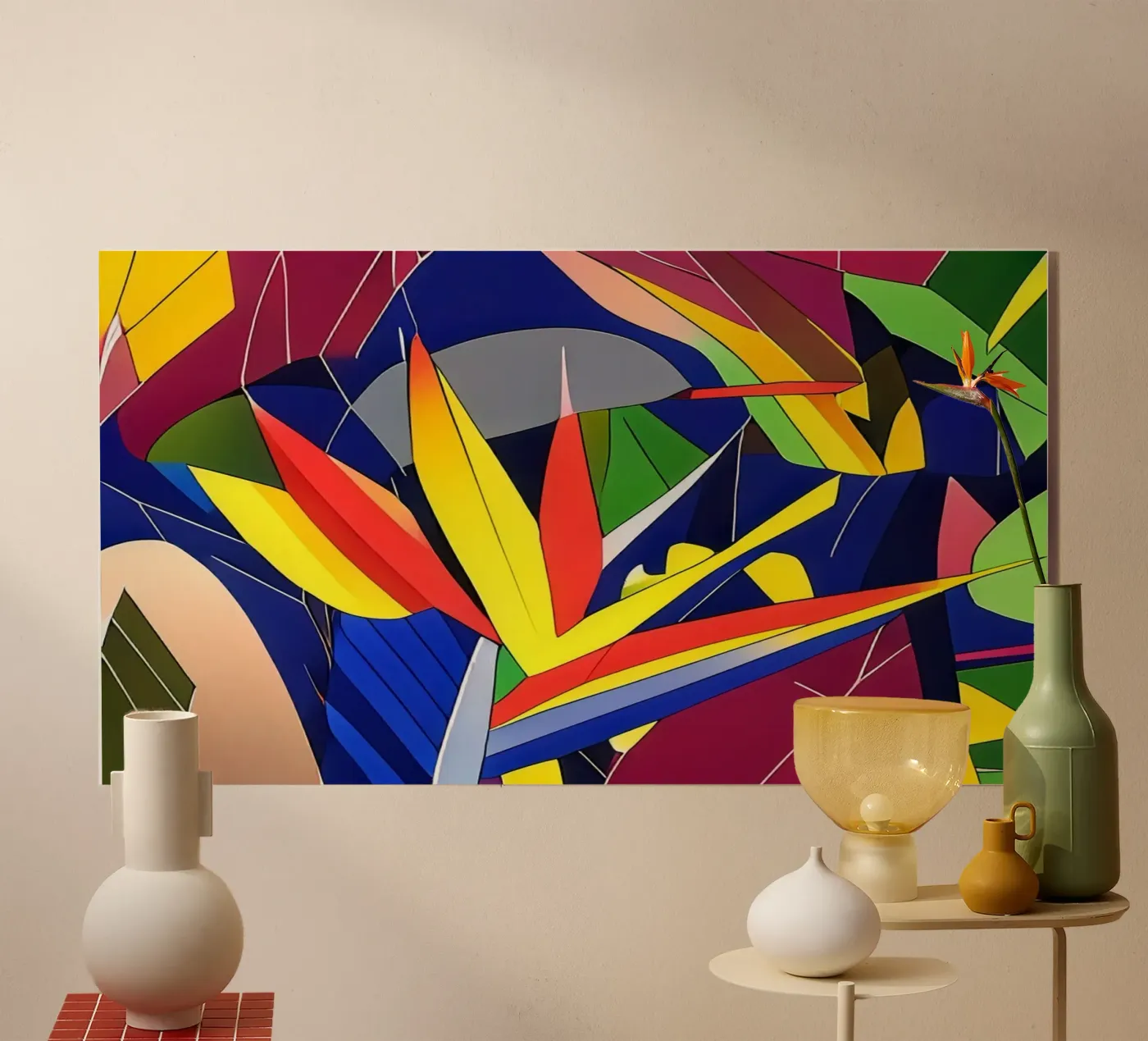 Blumen_6 acryl van Abstract Art by LK