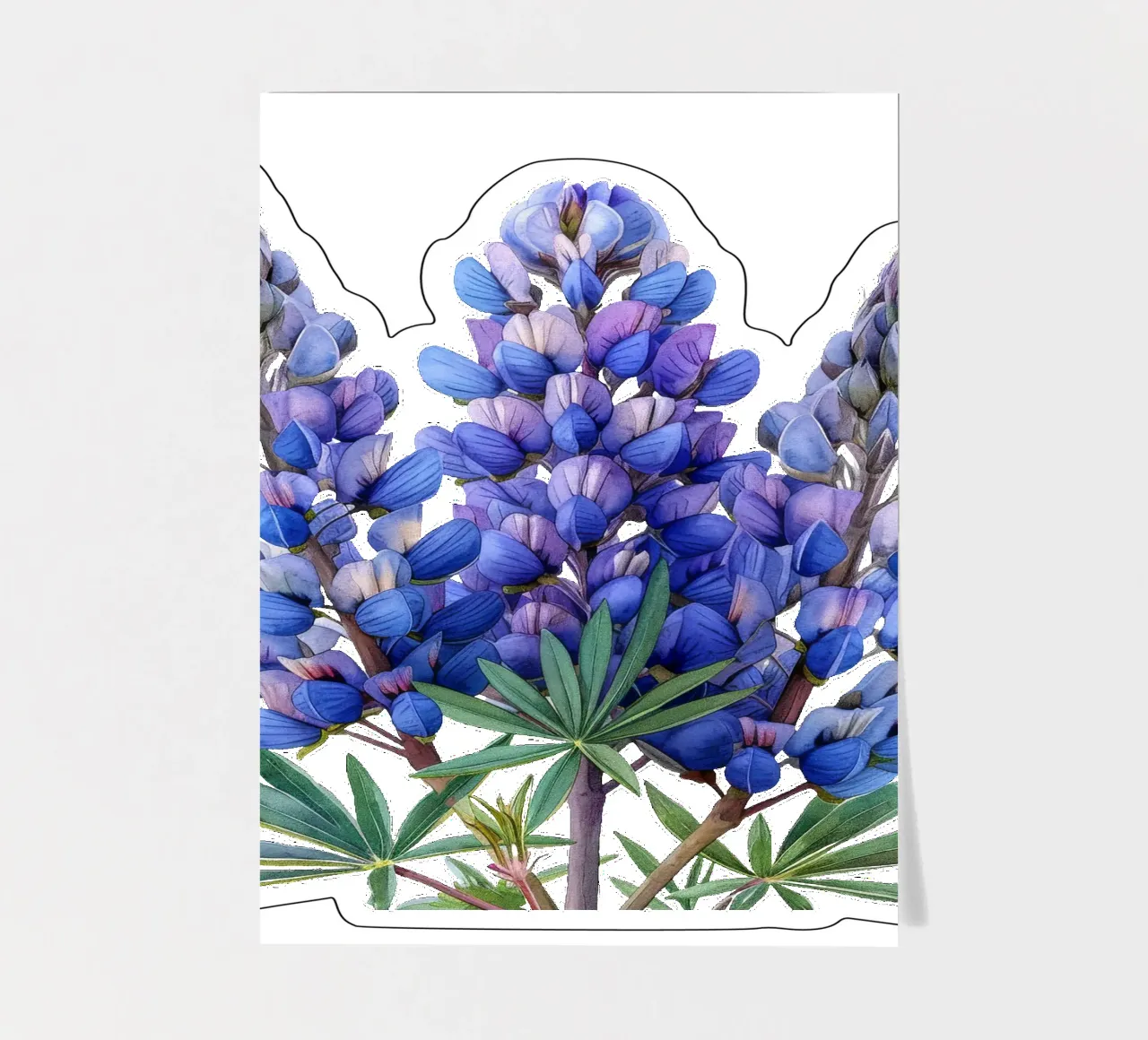 Lupine Flower 3 sticker sheet by Bold Blooms