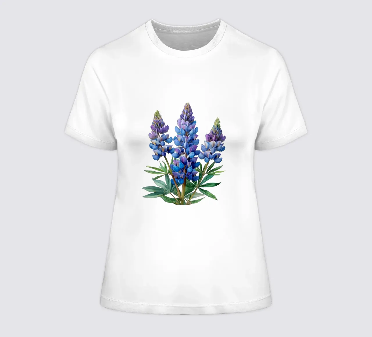 Lupine Flower 4 women's fitted t-shirt by Bold Blooms