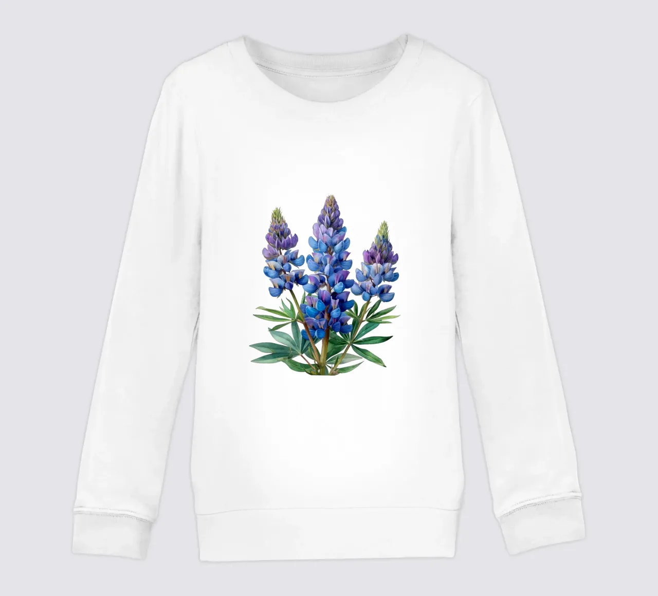 Lupine Flower 4 kids sweatshirt by Bold Blooms