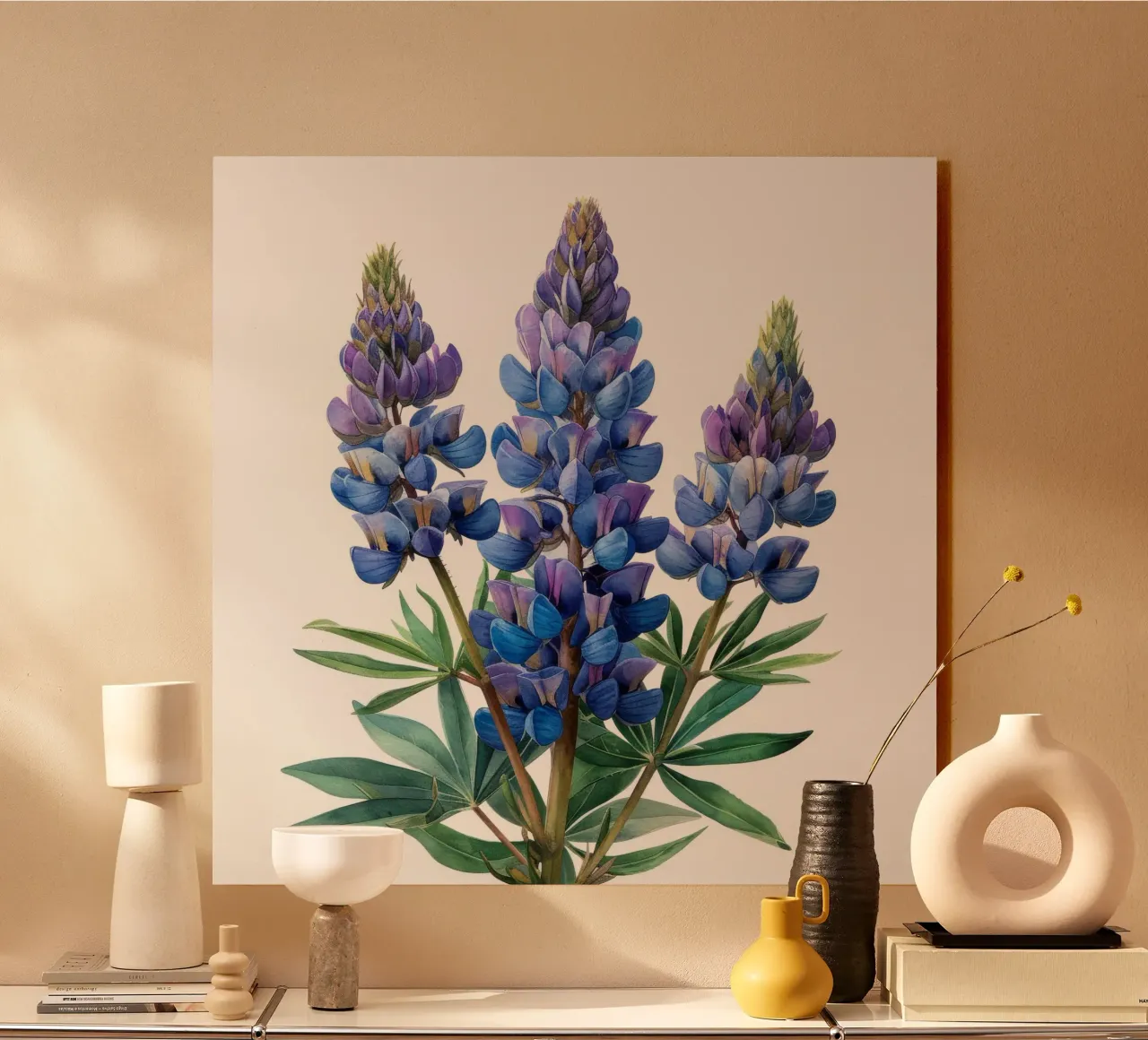 Fiore di lupino 4 alluminio dibond da Bold Blooms