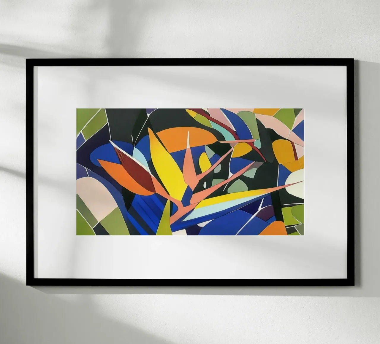 Blumen_7 poster con telaio in legno da Abstract Art by LK