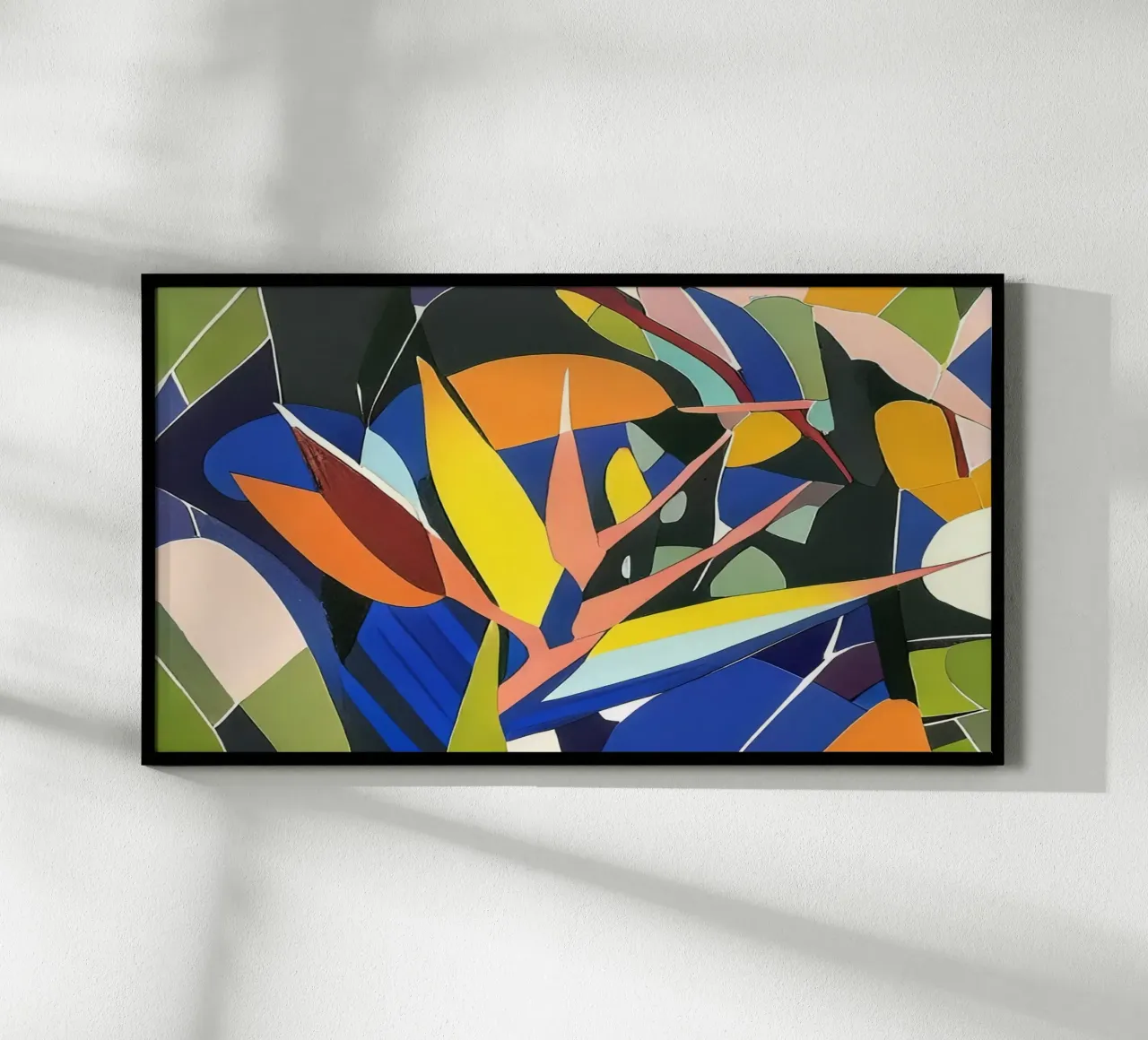 Blumen_7 poster con telaio in legno da Abstract Art by LK