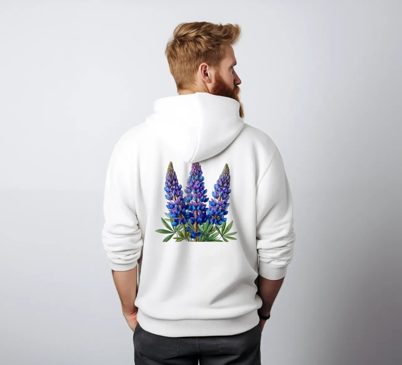 Fiore di lupino 1 felpa con cappuccio da Bold Blooms