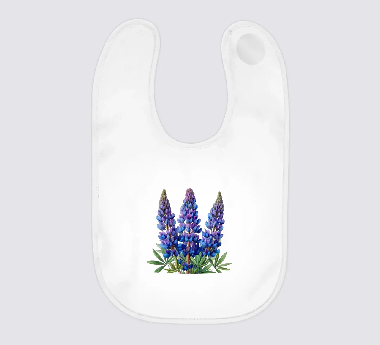 Lupine Flower 1 baby bib by Bold Blooms