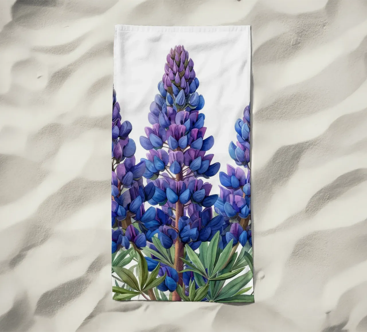Fiore di lupino 1 telo mare da Bold Blooms