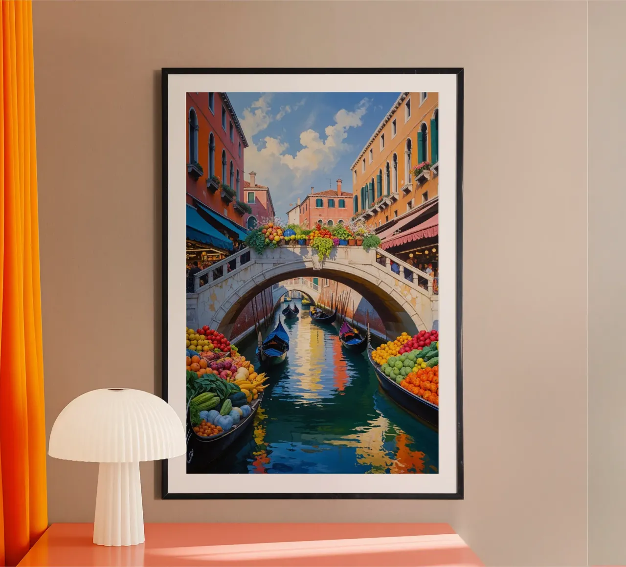 Rialto Market Vibrance in Venice poster da AlbertKlee