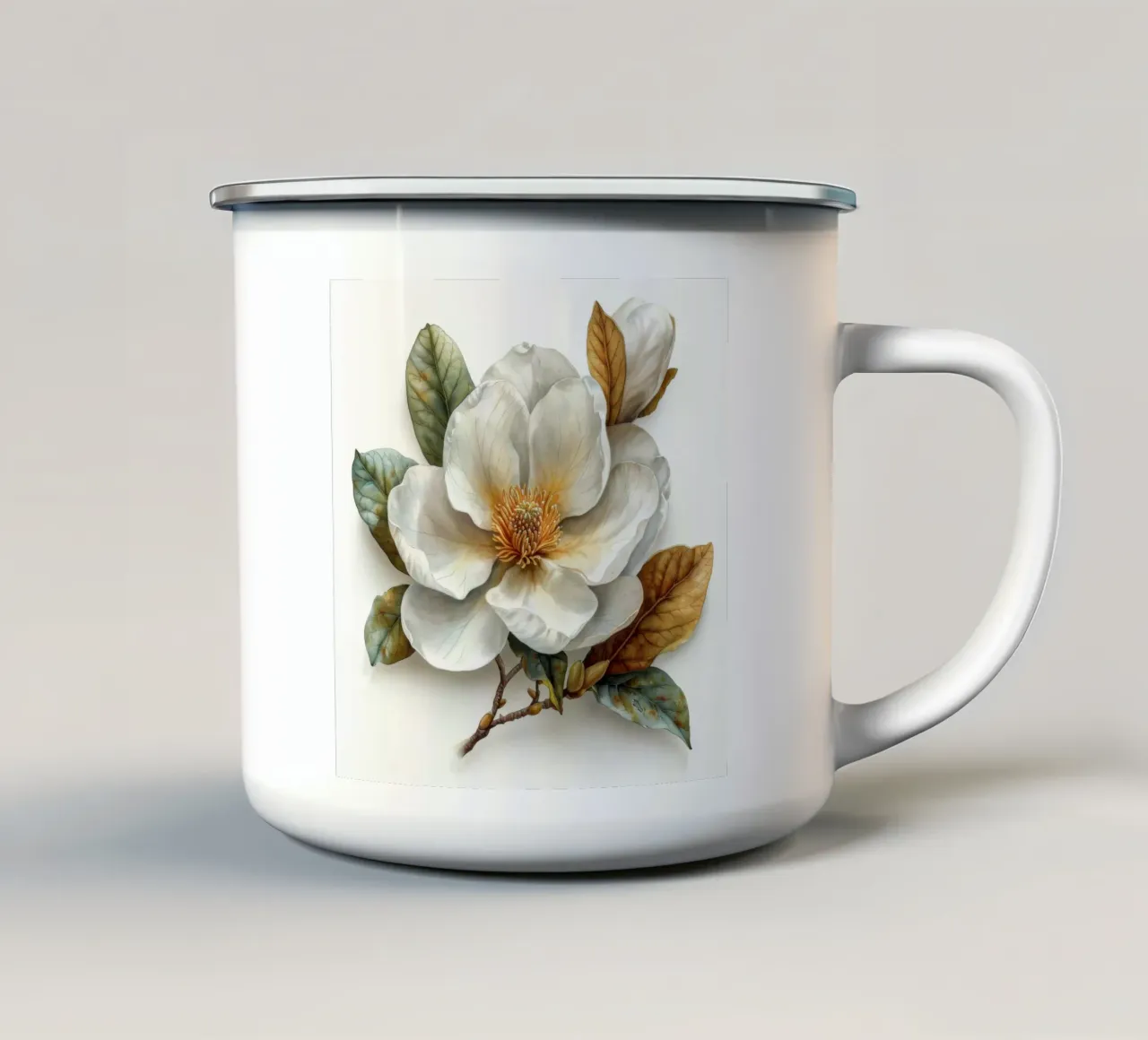 Fiore di magnolia 2 tazza in smalto da Bold Blooms