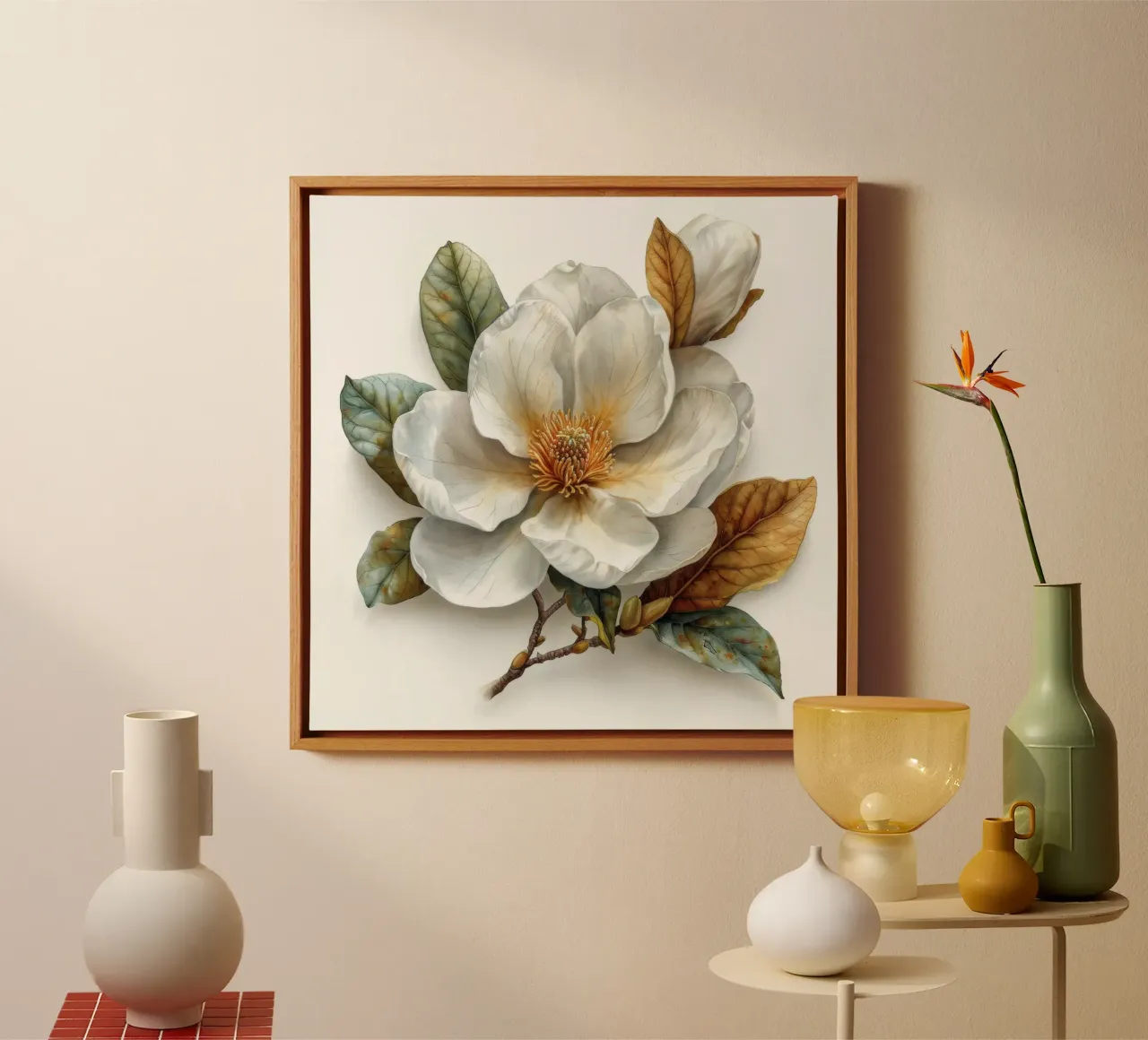 Magnolia Flower 2 canvas by Bold Blooms