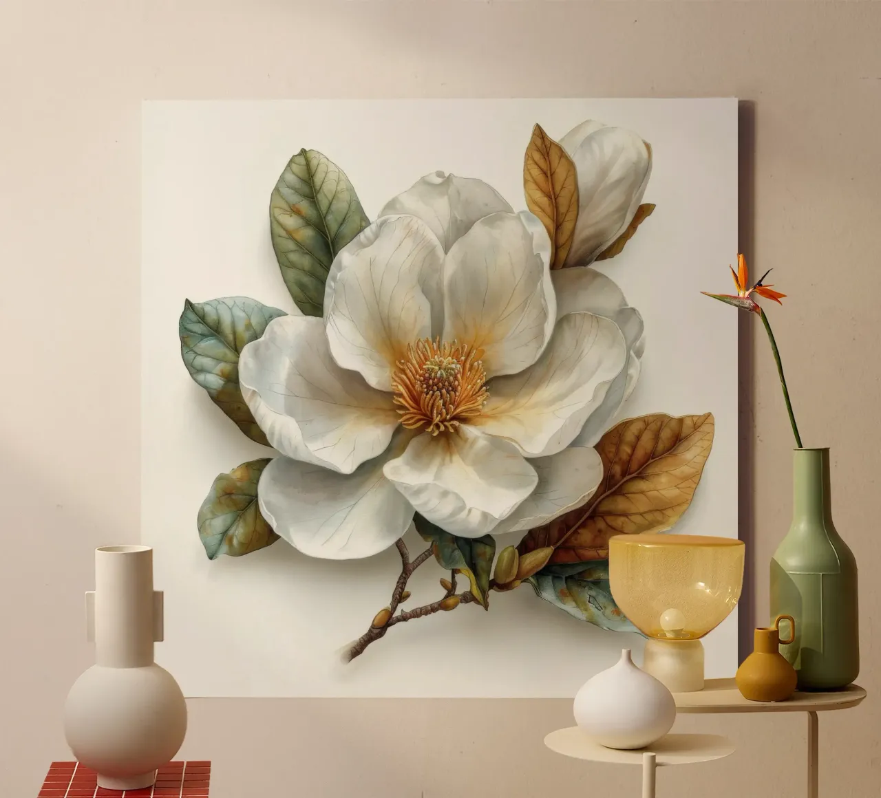 Magnolia Flower 2 canvas by Bold Blooms