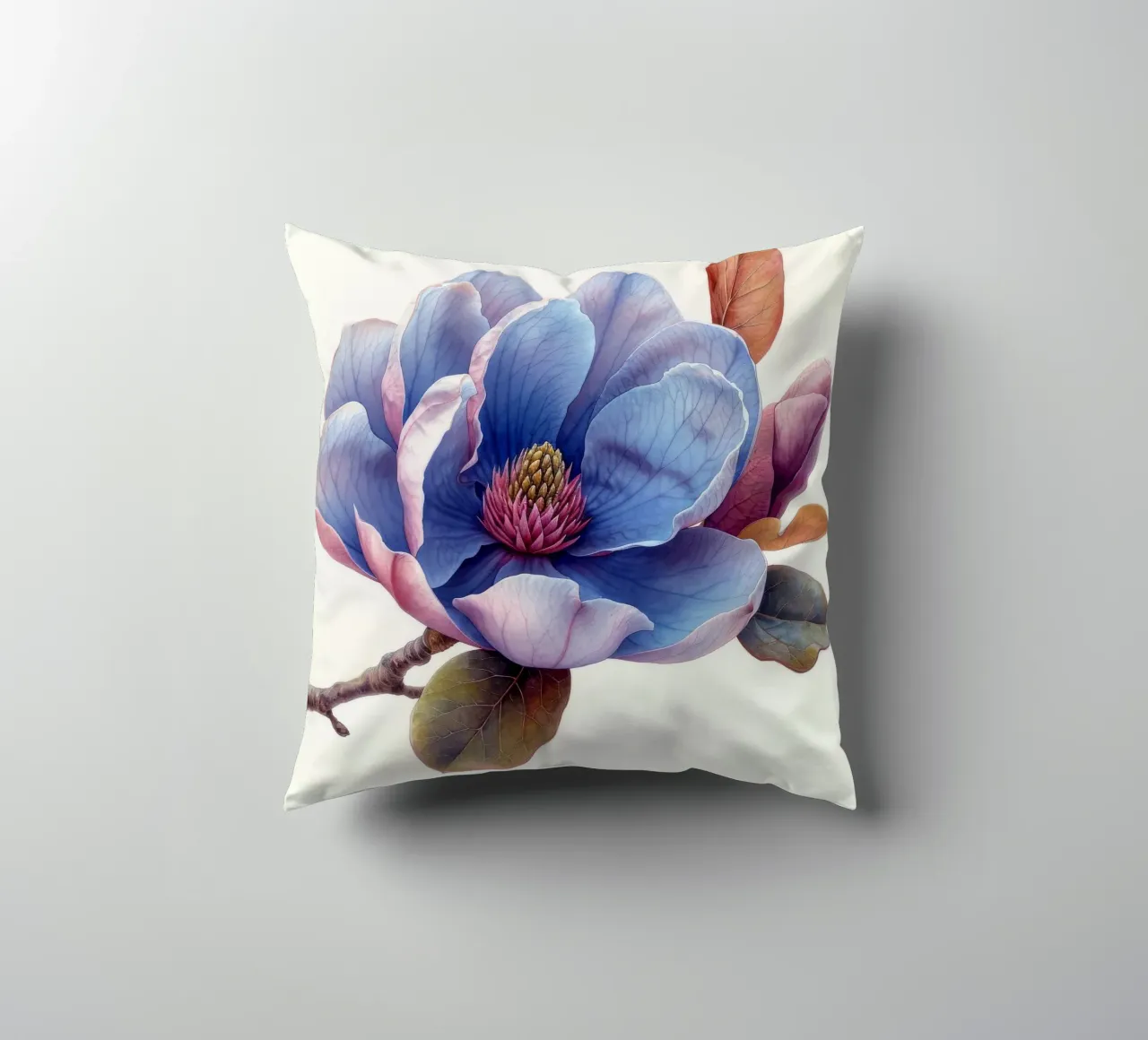 Magnolia Flower 3 decorative cushion by Bold Blooms