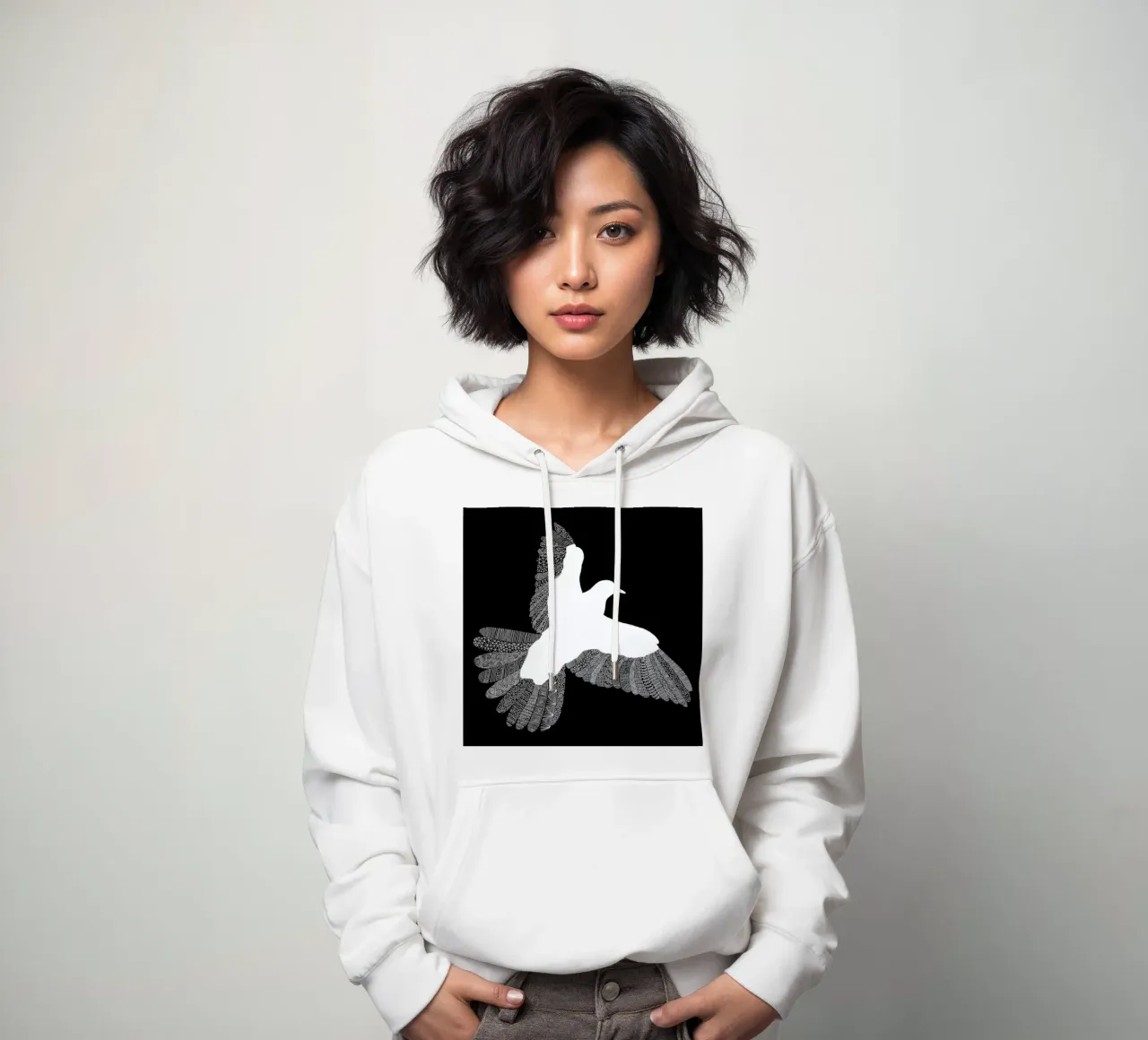 Bird 01 felpa con cappuccio da Florent Bodart