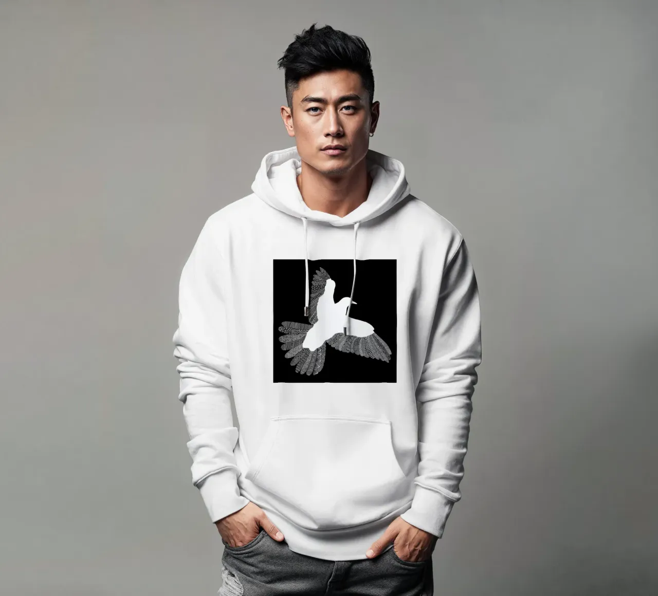 Bird 01 felpa con cappuccio da Florent Bodart