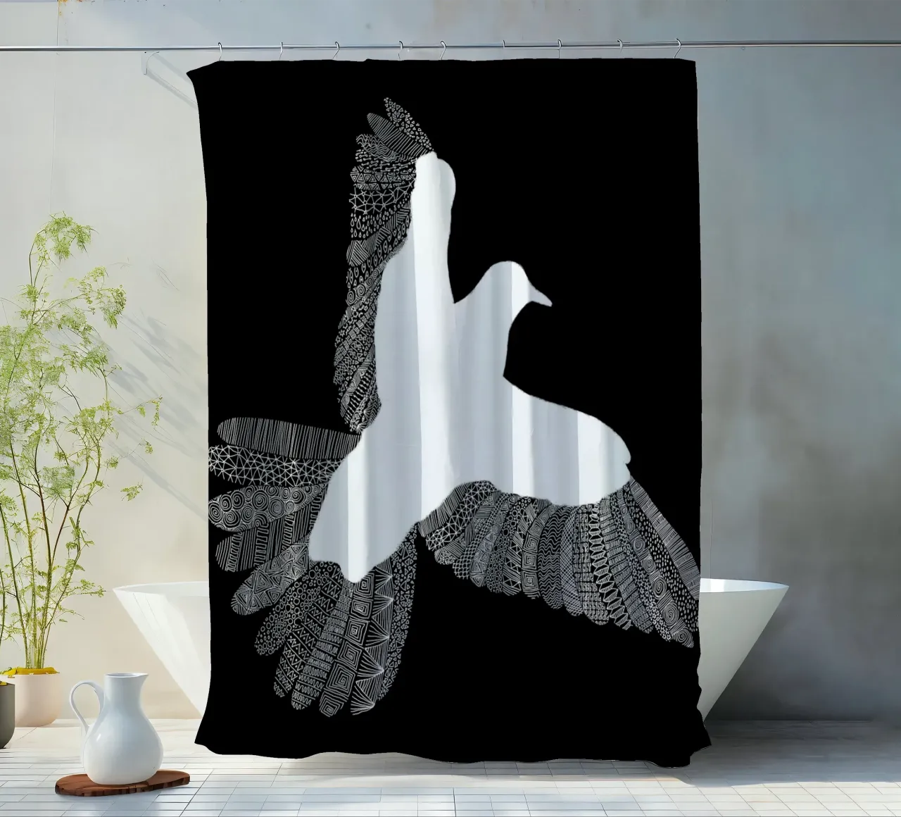 Bird 01 tenda da doccia da Florent Bodart