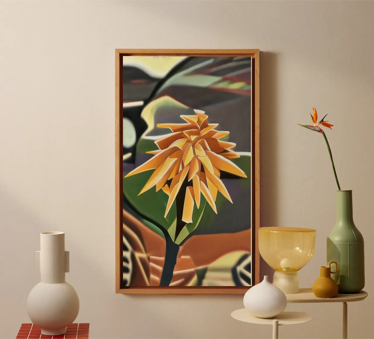 Blumen_9 tela con Cornice a cassetta da Abstract Art by LK