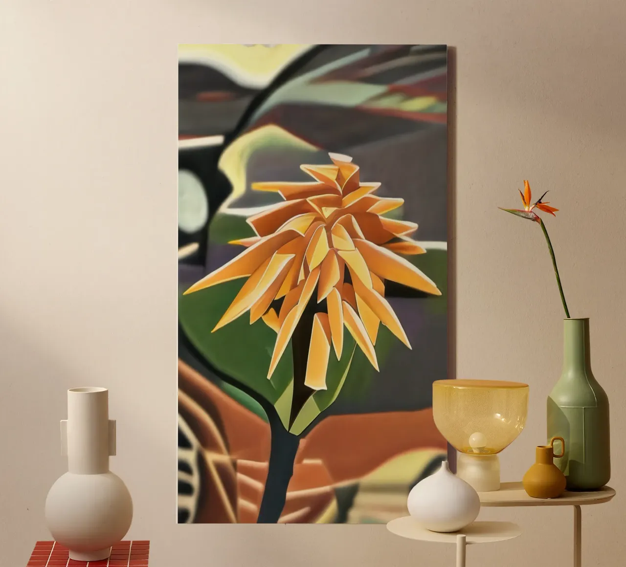 Blumen_9 tela con Cornice a cassetta da Abstract Art by LK