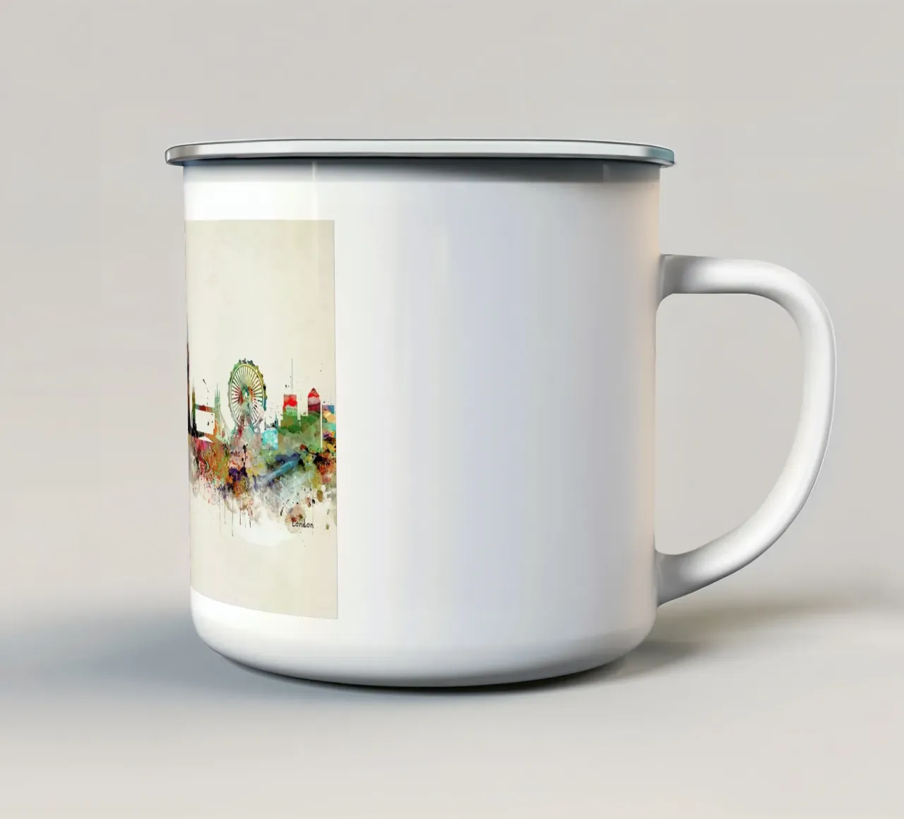 London tazza in smalto da Brian Buckley
