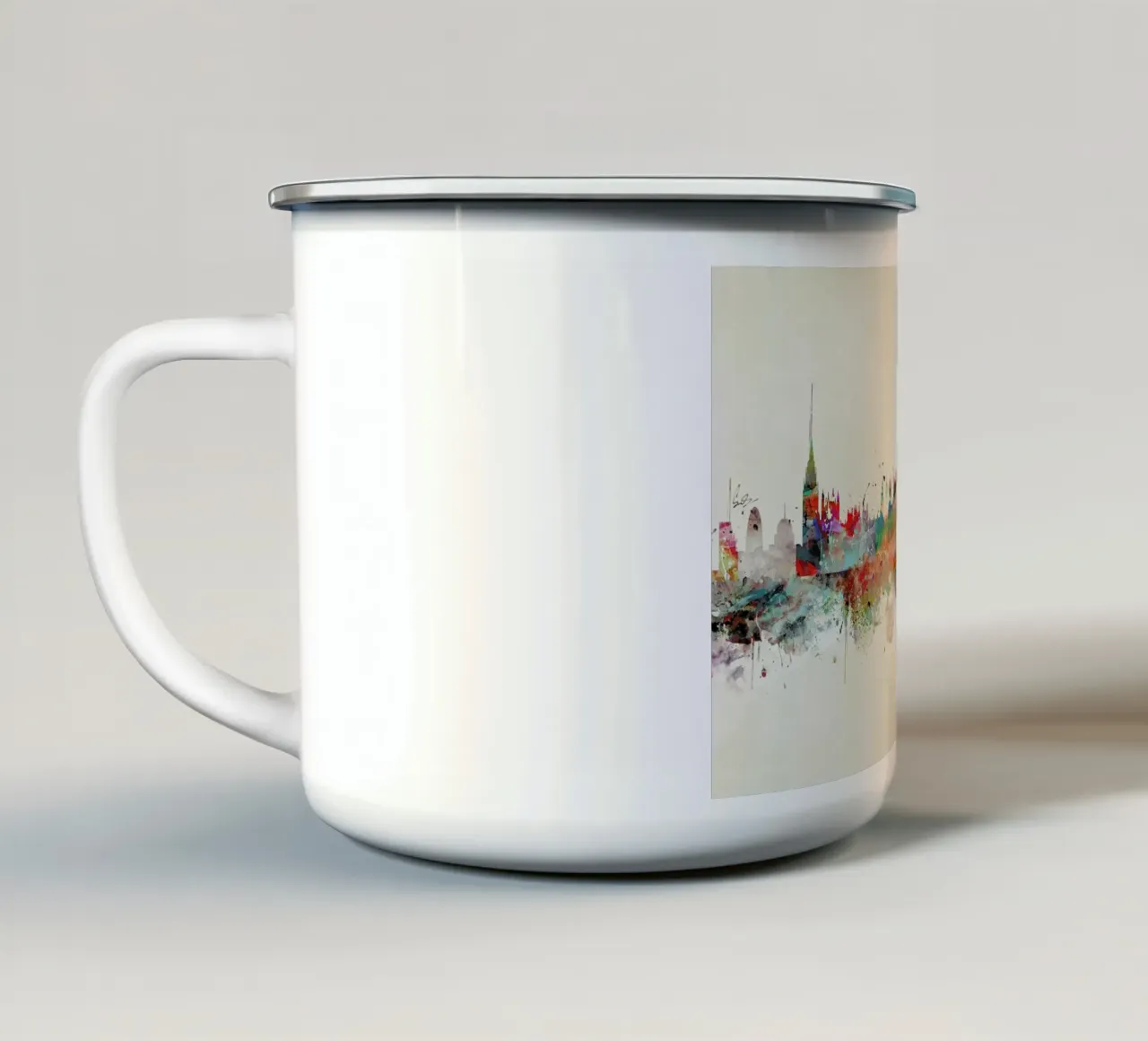 London tazza in smalto da Brian Buckley
