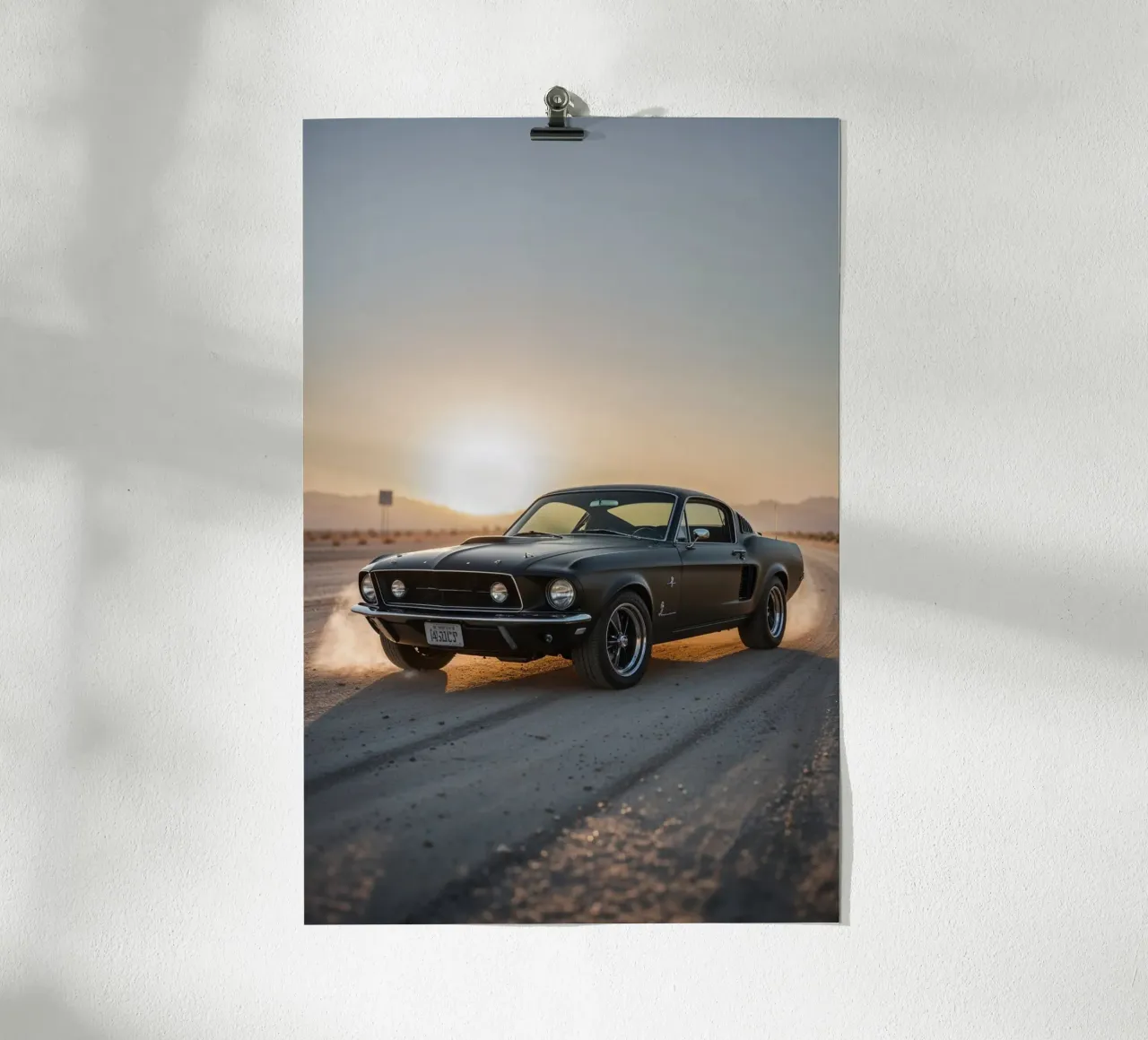 Dust Trails Behind a Classic 1967 Mustang poster by AlbertKlee