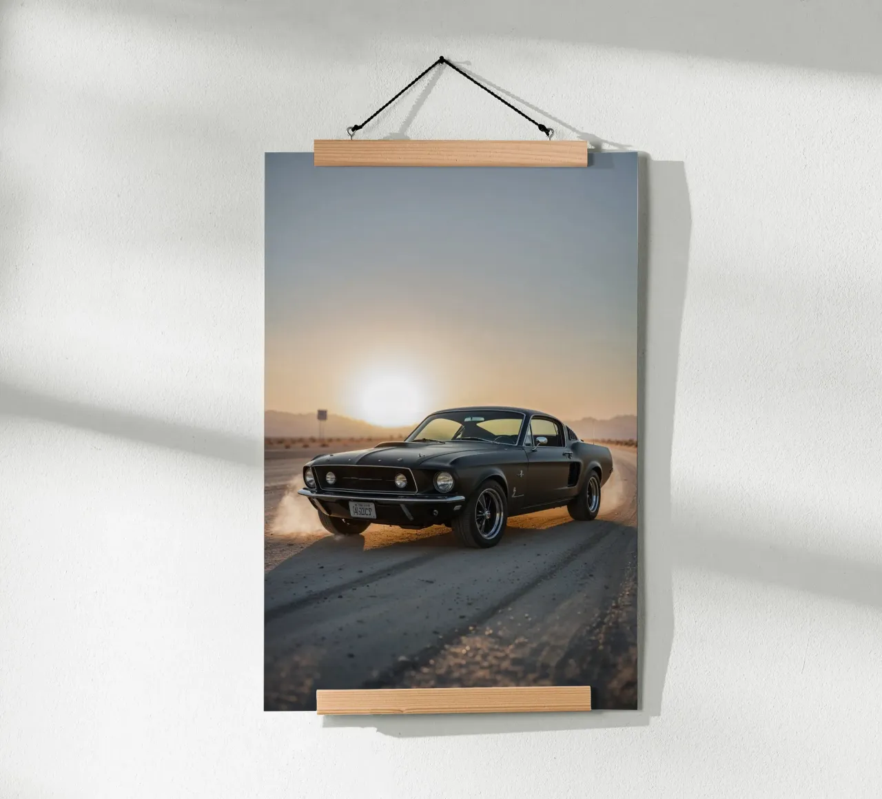 Dust Trails Behind a Classic 1967 Mustang poster by AlbertKlee