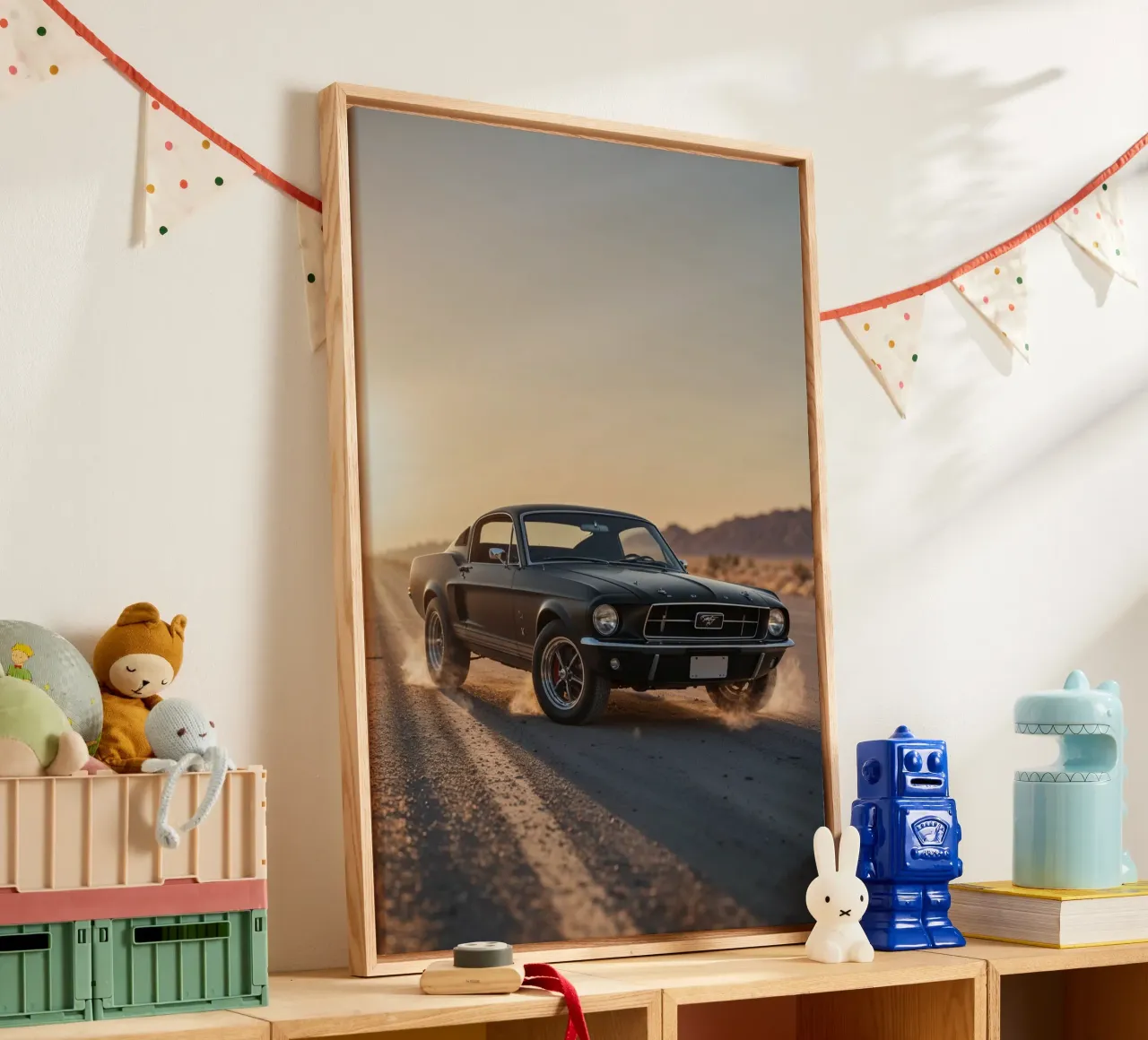 Sunset Drive with a 1967 Mustang Fastback tela da AlbertKlee