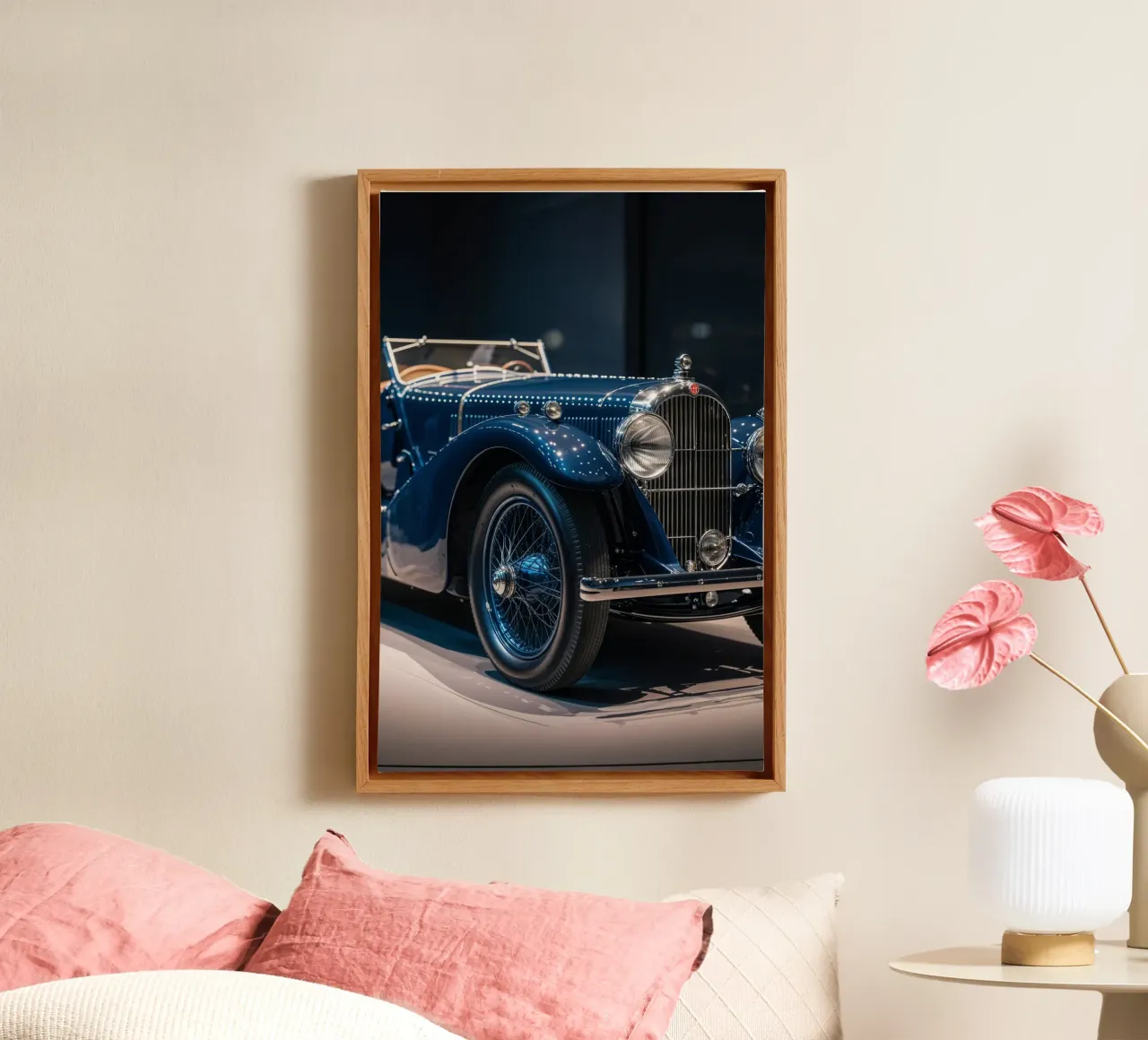 Timeless Elegance: Classic Luxury Roadster canvas met Baklijst van AlbertKlee