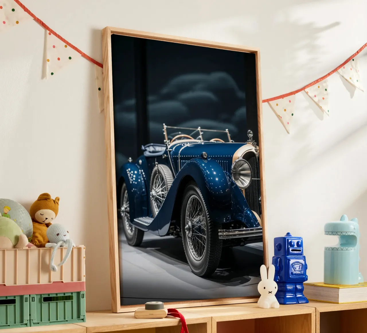 Side Elegance: A Vintage Masterpiece canvas met Baklijst van AlbertKlee