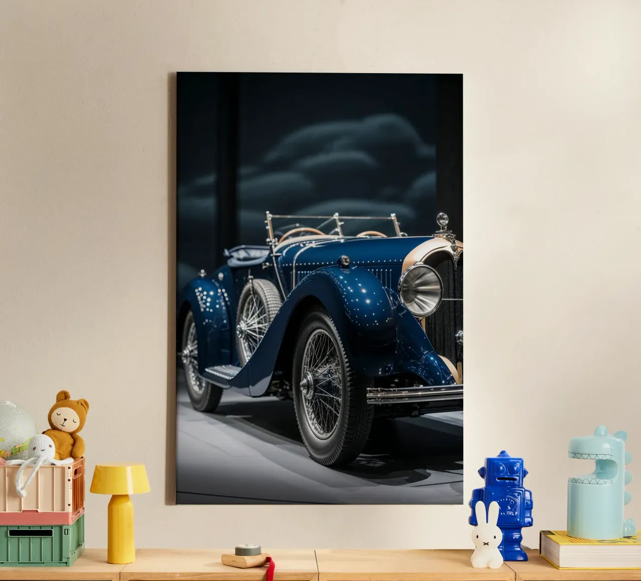 Side Elegance: A Vintage Masterpiece canvas met Baklijst van AlbertKlee