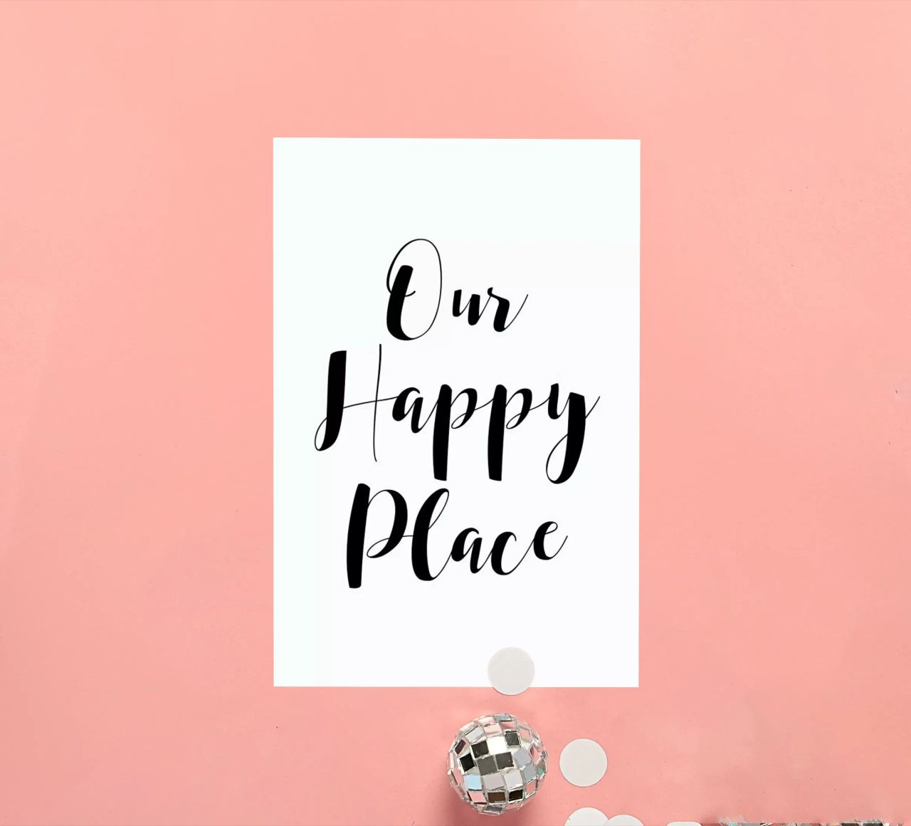 Our Happy Place autocollant de Mottos by Sinan Saydik