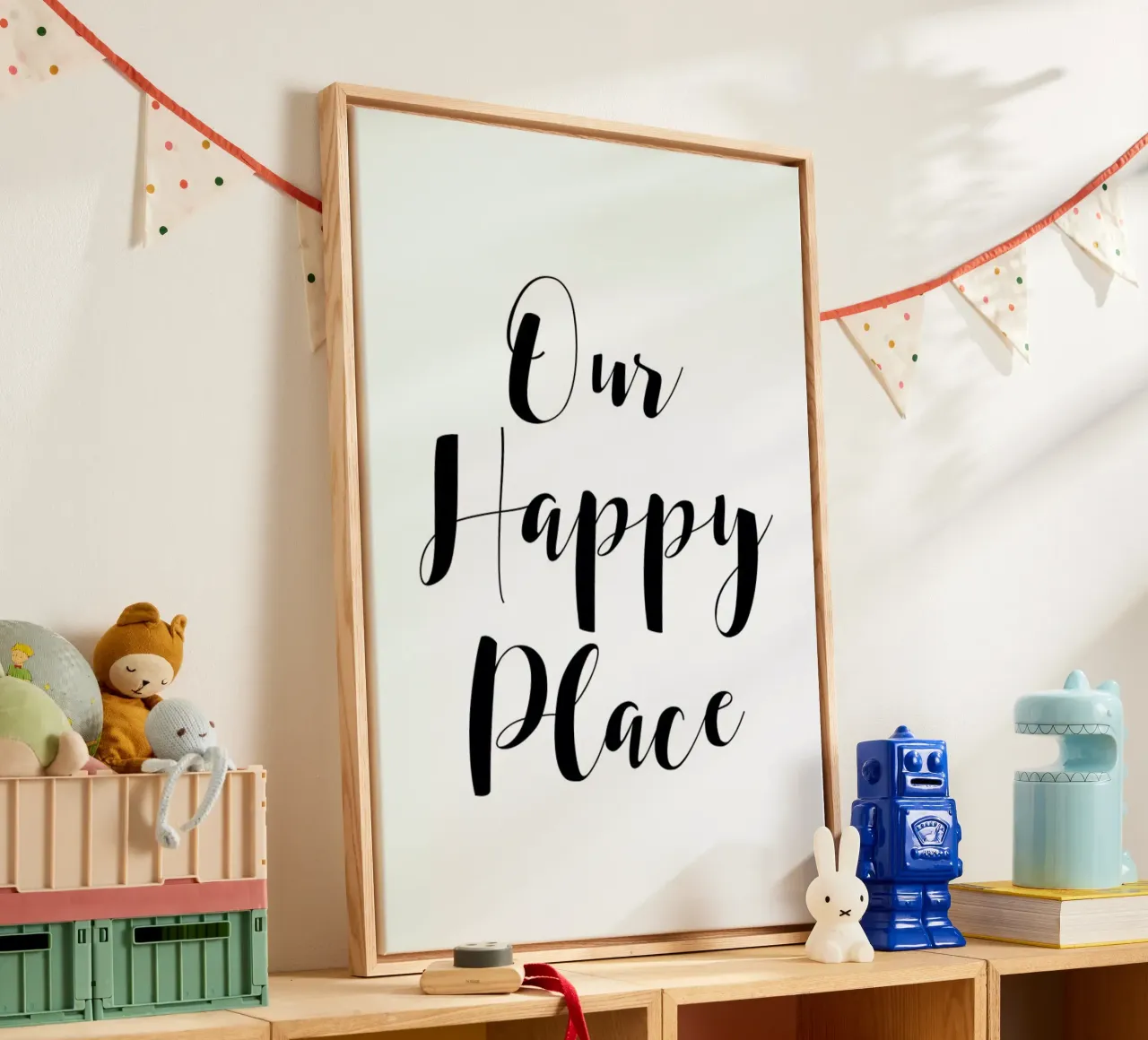 Our Happy Place toile de Mottos by Sinan Saydik