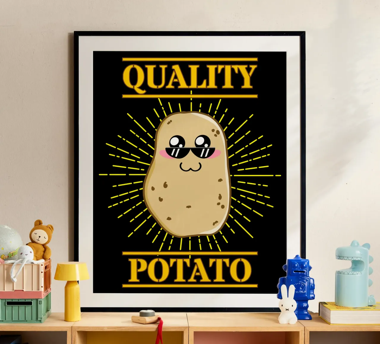 Funny Quality Potato Cute Kawaii Foodie Vegetable poster da sillyindustries