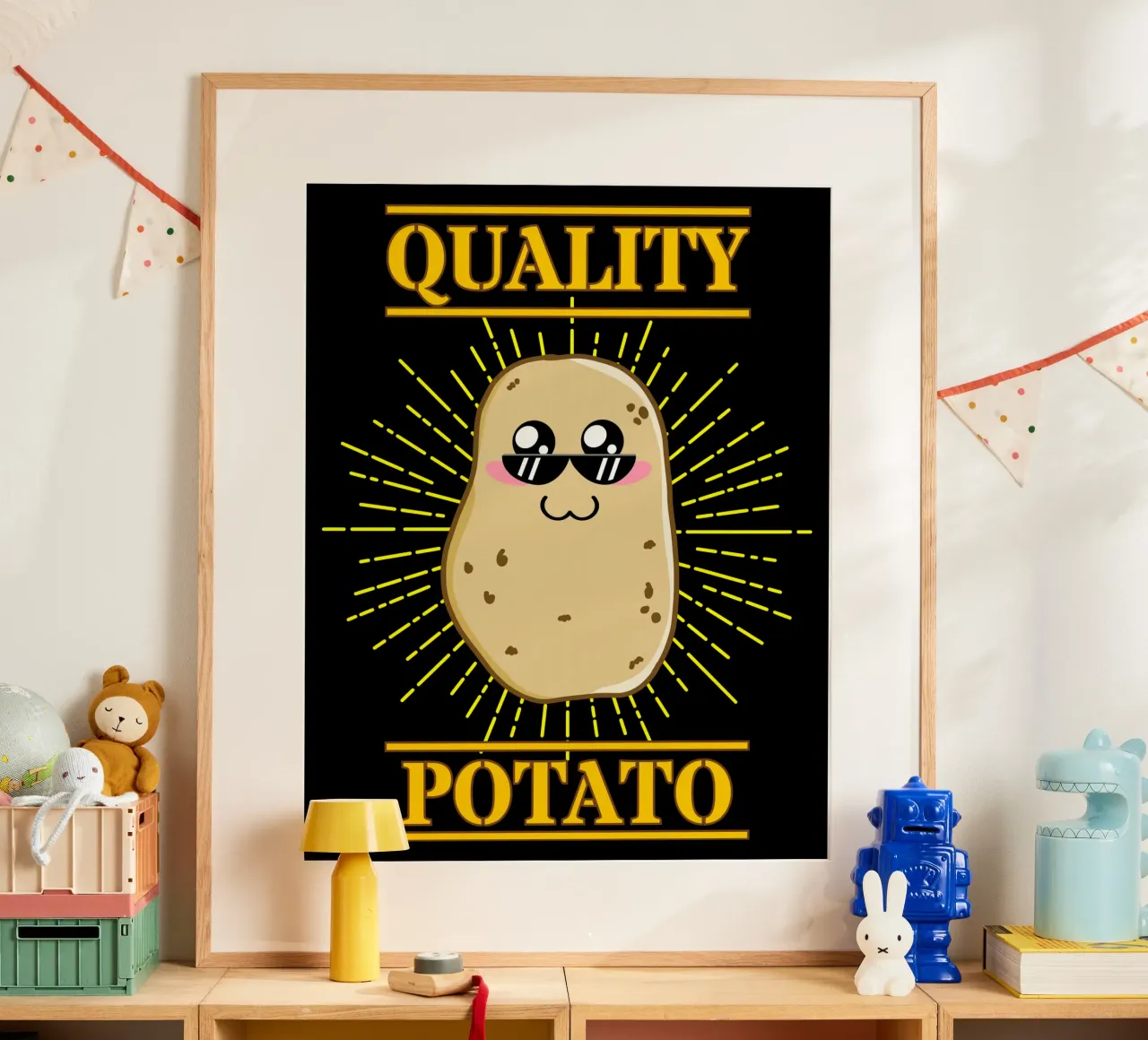 Funny Quality Potato Cute Kawaii Foodie Vegetable poster da sillyindustries