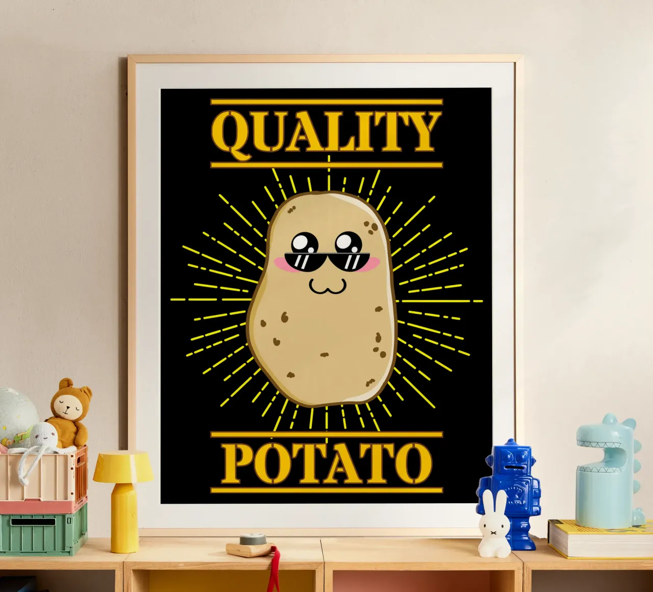 Funny Quality Potato Cute Kawaii Foodie Vegetable poster da sillyindustries