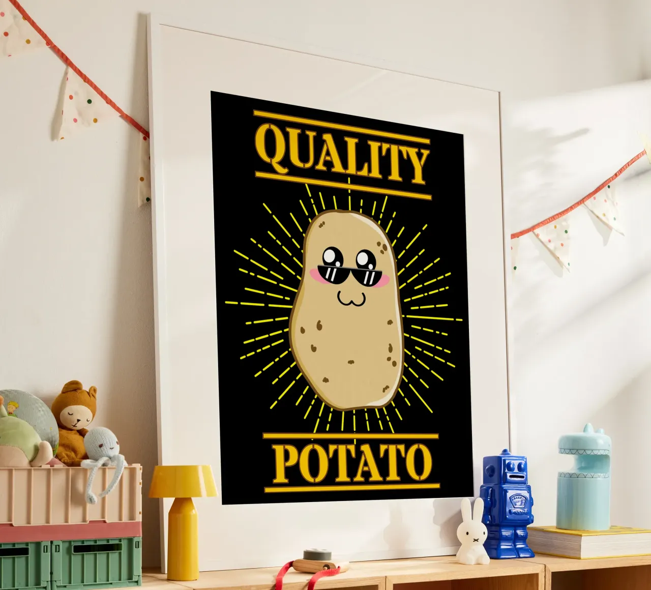 Funny Quality Potato Cute Kawaii Foodie Vegetable poster da sillyindustries