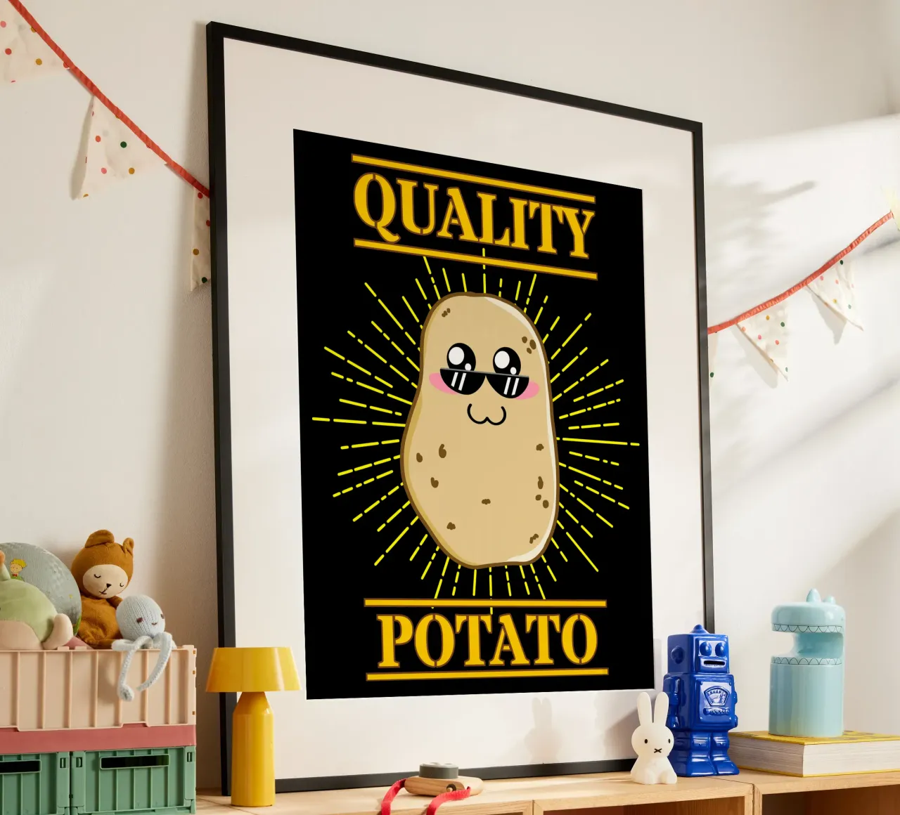 Funny Quality Potato Cute Kawaii Foodie Vegetable poster da sillyindustries